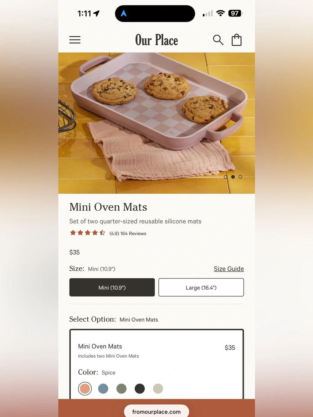 Our Place Purple Mini Oven Mats (Set of two)